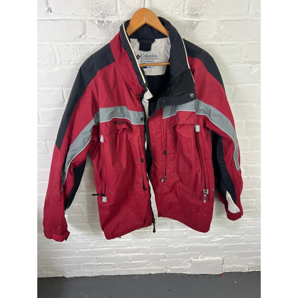 Columbia Men's Colorblock Core Interchange Jacket Long Sleeve Red/Black Size XL